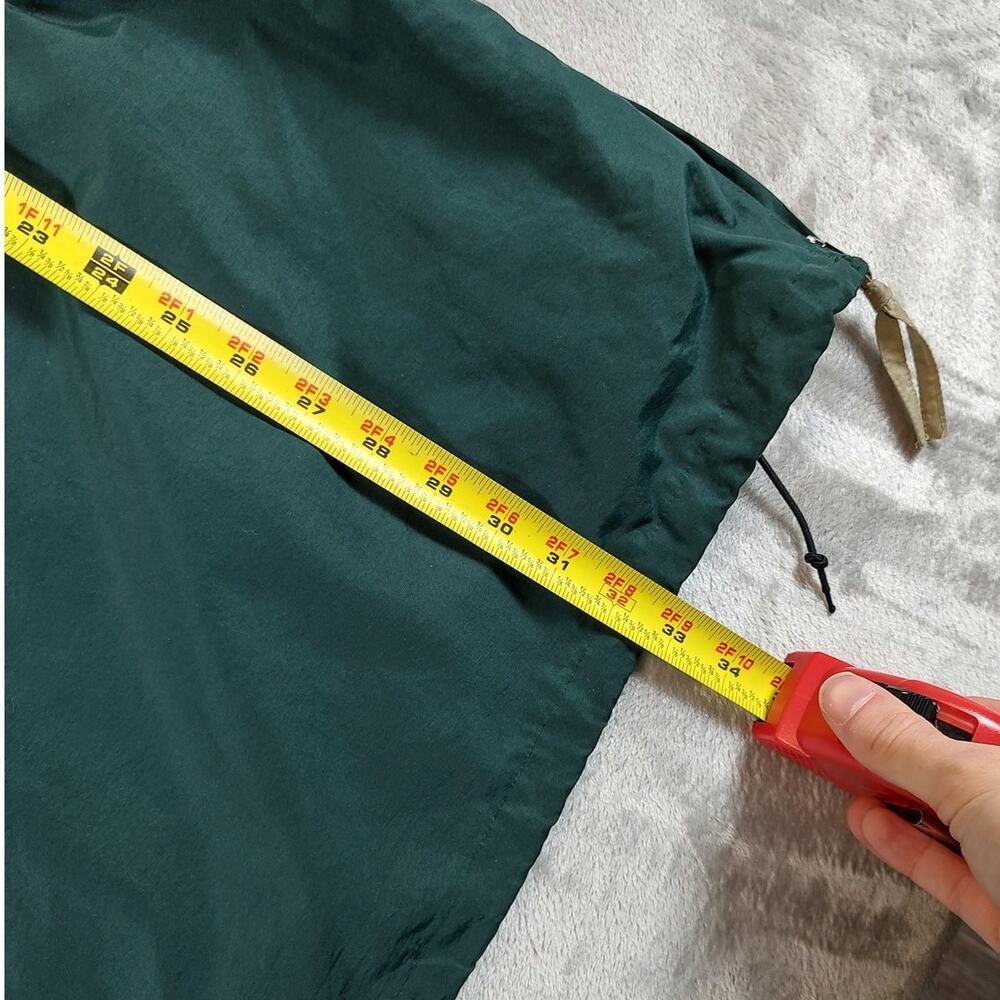 Men's Vinatage Athletic Works Dark Green and Beige Windbreaker Pullover Jacket - Picture 13 of 13